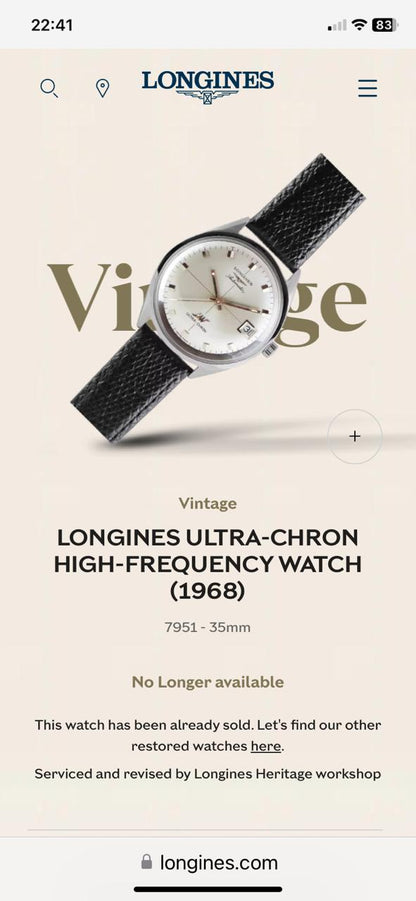 LONGINES ULTRA CHROM HIGH FREQUENCY