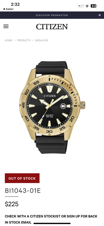 CITIZEN -Bl1043-01E