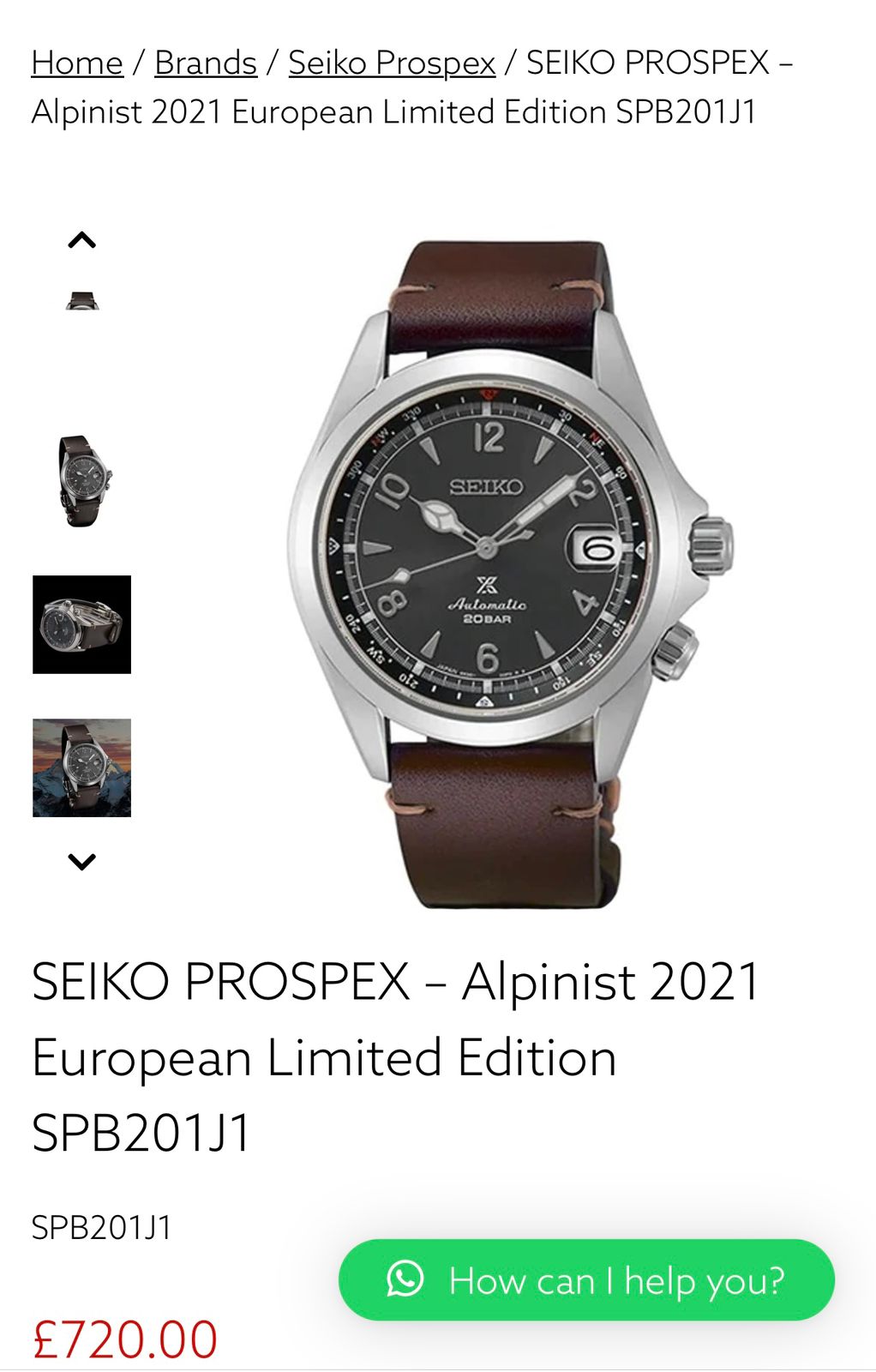 SEIKO PROSPEX - SPB201J1